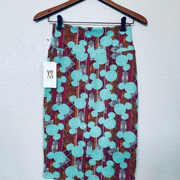 LuLaRoe Disney Minnie Mouse Print Cassie Pencil Skirt XS - Picture 2 of 3